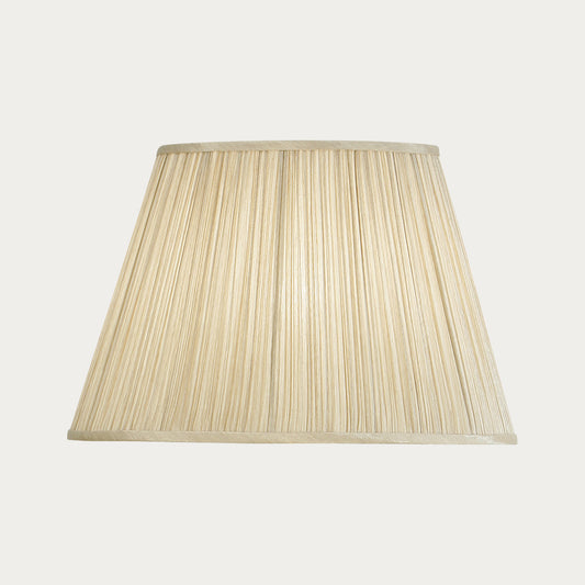 Beige fabric and gloss white 16.5 Inch