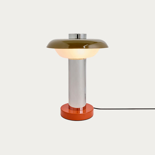 MADE Eero Small Chrome Table Lamp with Opal Glass