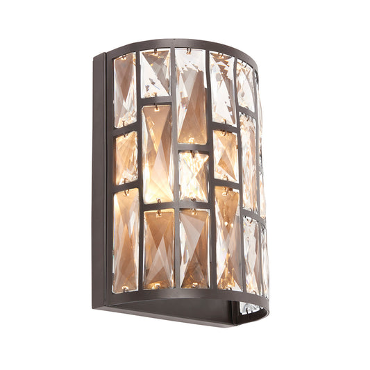 Bronte Wall Light in Bronze and Crystal