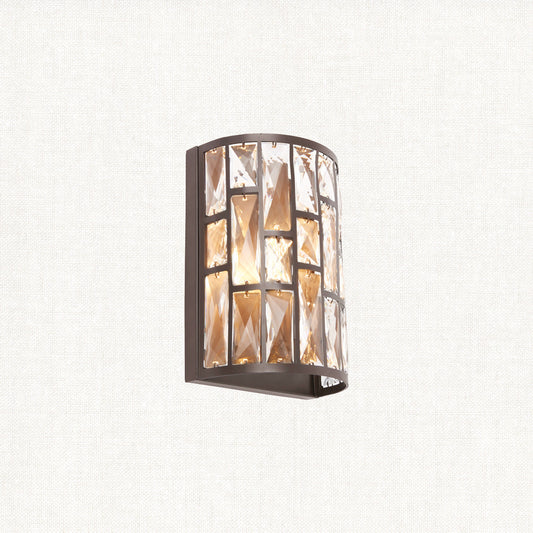 Bronte Wall Light in Bronze and Crystal