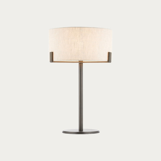 Elm Table Lamp in Bronze and Beige