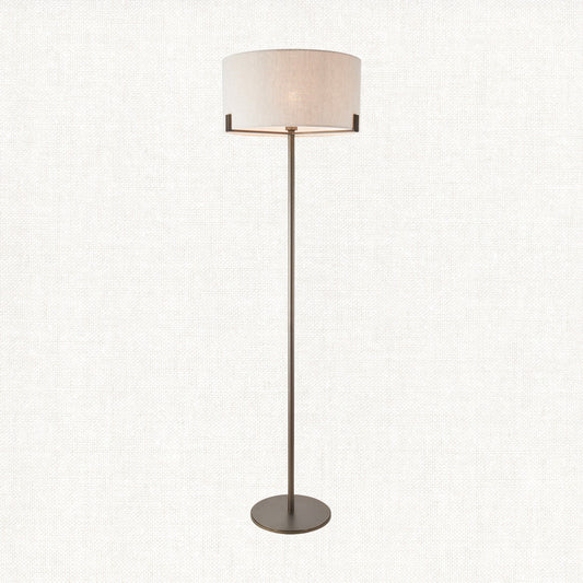 Elm Floor Lamp in Bronze and Beige