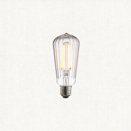 LED Ribbed Pear Shaped Bulb