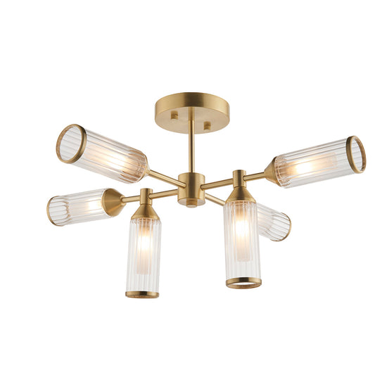 Juliette Ceiling Light in Brushed Brass