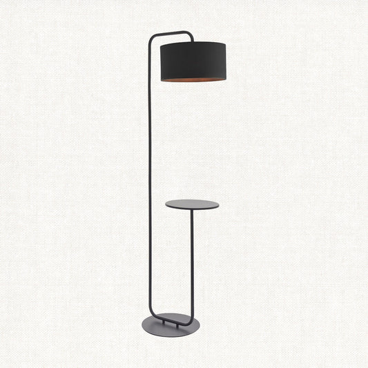 Satin black paint & black fabric