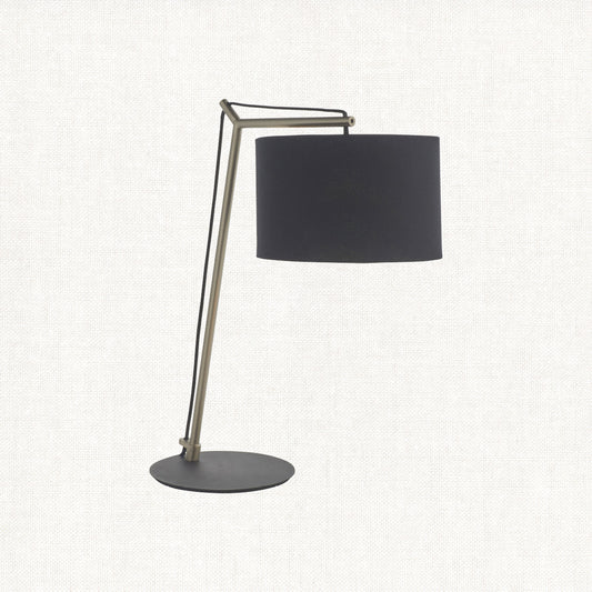 Matt nickel plate & black cotton fabric