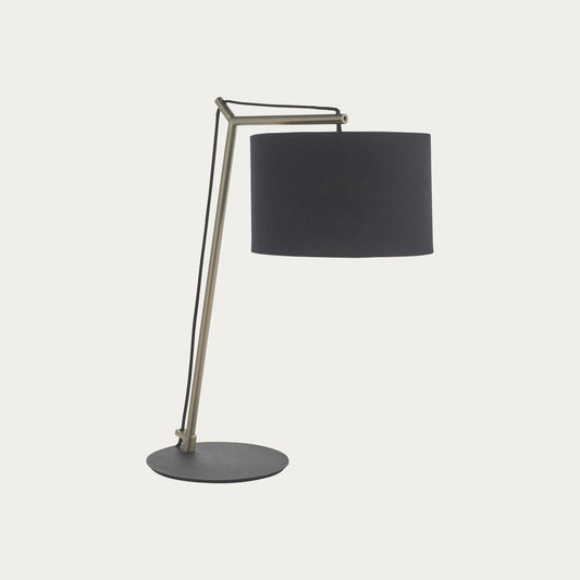 Matt nickel plate & black cotton fabric