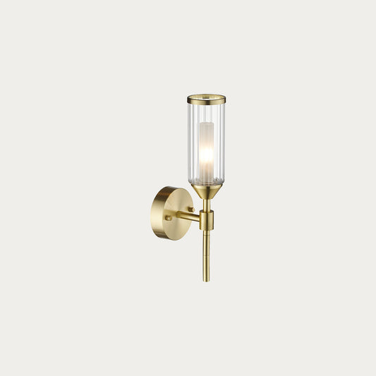 Juliette Glass Wall Light in Brushed Brass