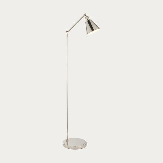 Felton Floor Light in Bright Nickel