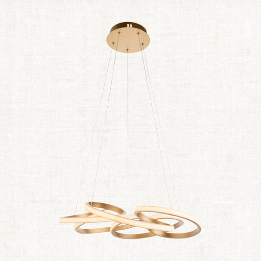 Inez Multi Spiral Pendant in Satin Gold
