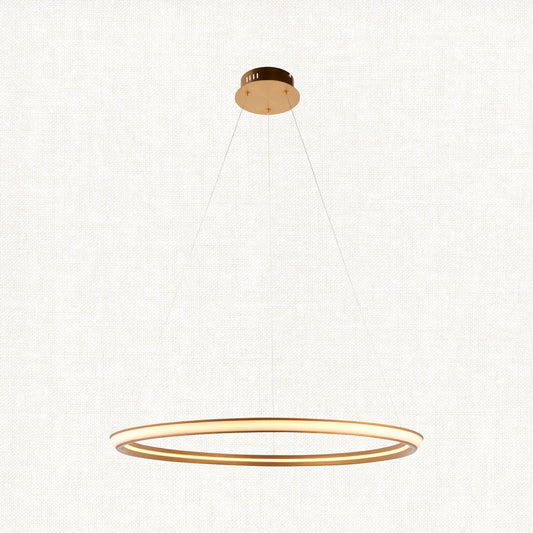 Ennie Ring Pendant in Satin Gold