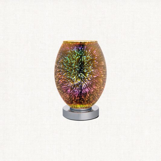 Astrid Holographic Glass Table Lamp in Chrome