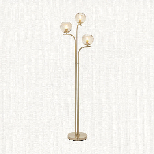 Ripple Floor Lamp in Brushed Brass