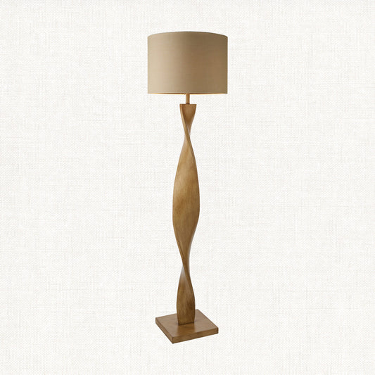 Twisted Floor Lamp in Oak