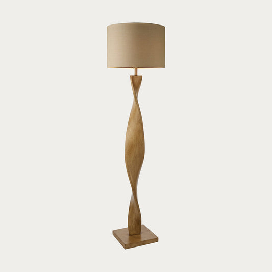 Twisted Floor Lamp in Oak