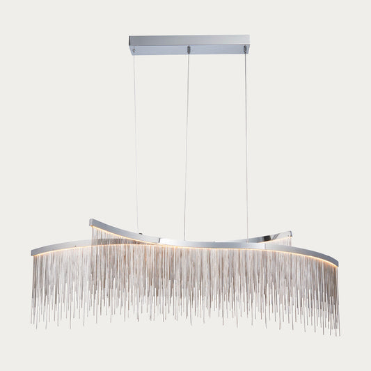 Jules Pendant in Chrome with Silver Chain