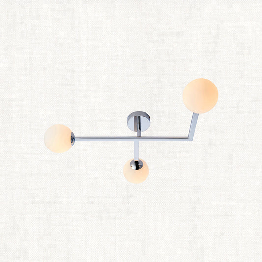 Chrome plate & matt opal glass