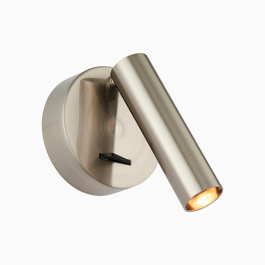 Lennon Round Reading Light in Silver