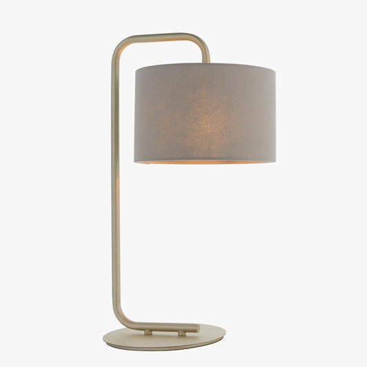 Satin champagne paint & slate grey fabric