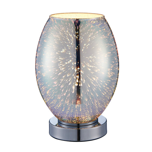 Astrid Holographic Glass Table Lamp in Chrome