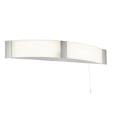 Oren Shaver Wall Light in Opal Polycarbonate and Chrome Acrylic