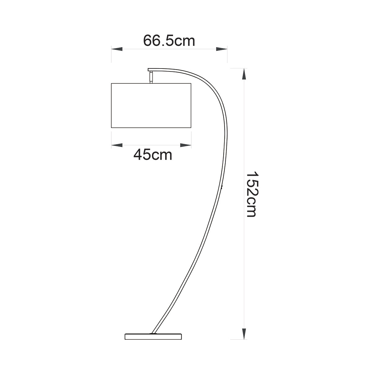 Seraphina Floor Lamp in Bright Nickel and Vintage White Fabric