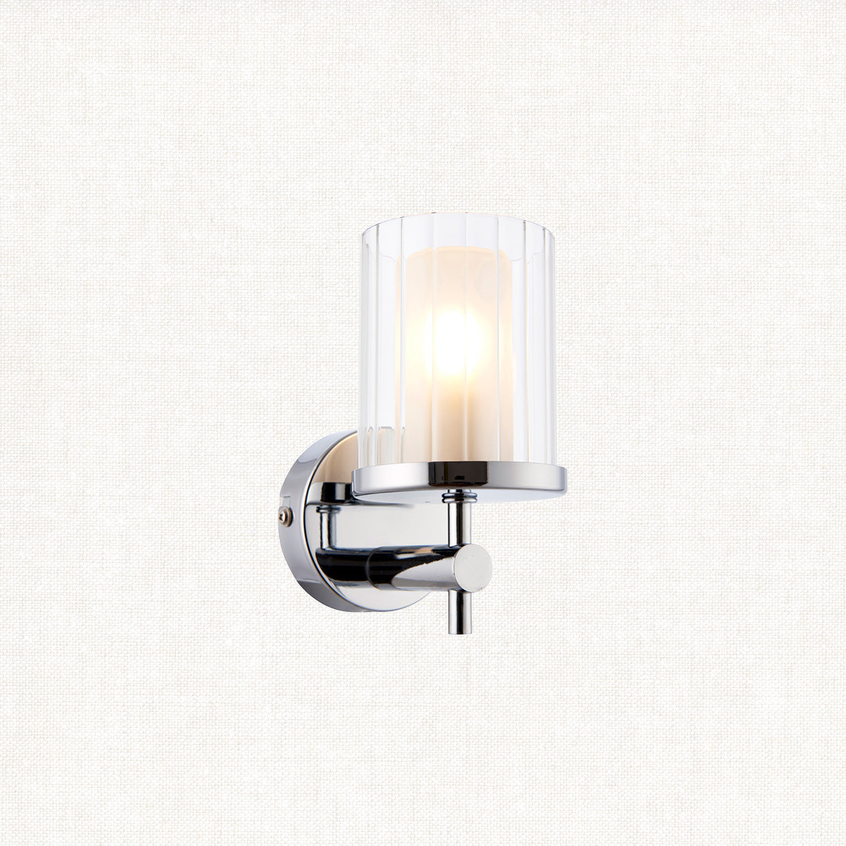 Chrome plate with clear & frosted glass