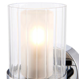 Chrome plate with clear & frosted glass