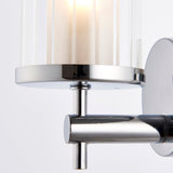 Chrome plate with clear & frosted glass