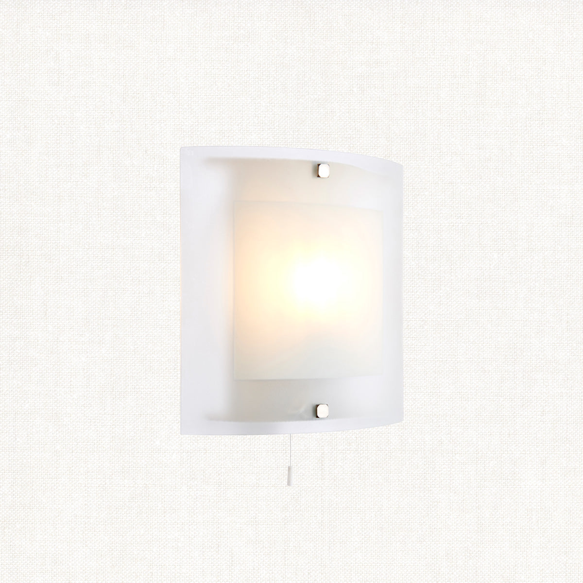 Clear/frosted glass & chrome plate