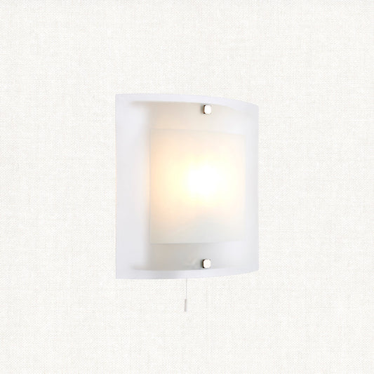 Clear/frosted glass & chrome plate