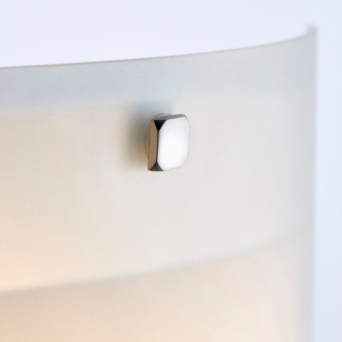 Clear/frosted glass & chrome plate