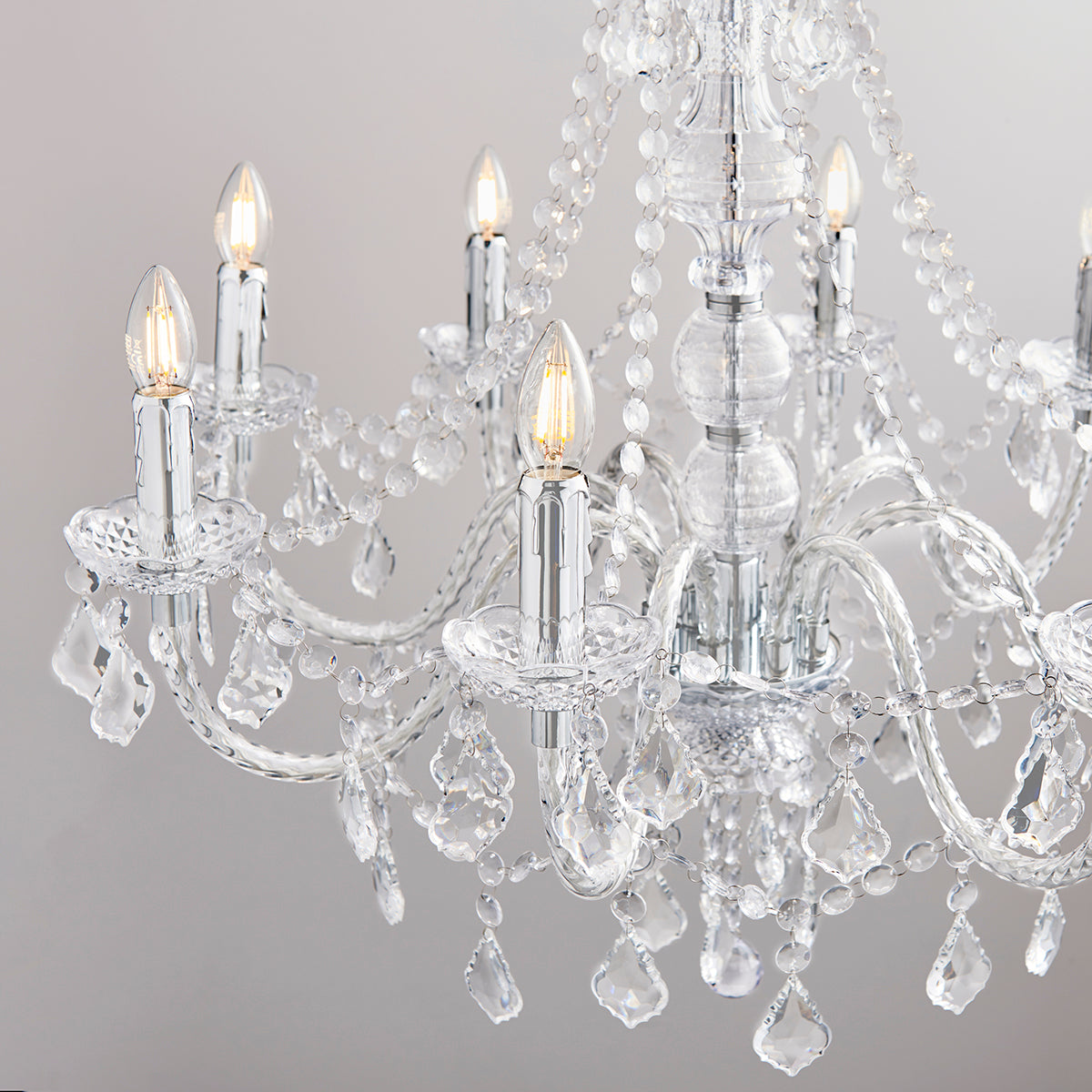 Clear acrylic & chrome plate