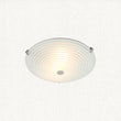 Frosted/clear glass & chrome plate