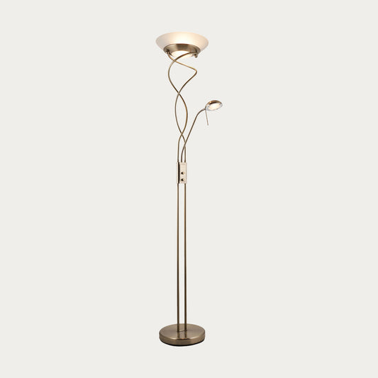 Antique brass plate & frosted glass