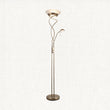 Antique brass plate & frosted glass