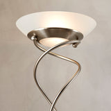 Satin chrome plate & frosted glass