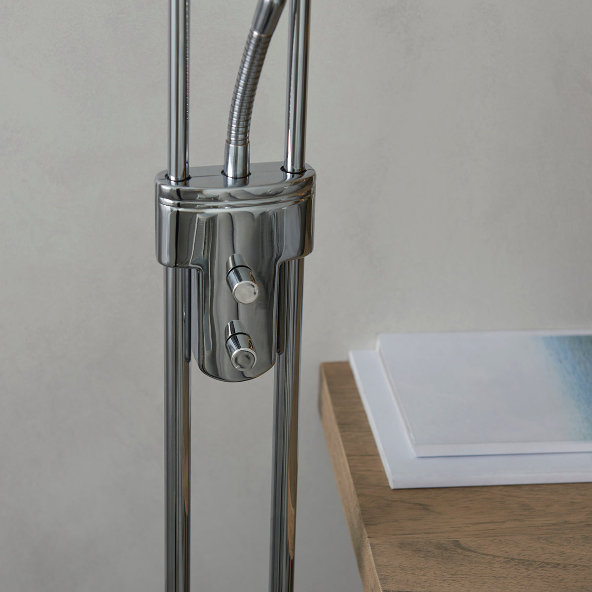 Chrome plate & opal glass