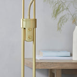 Satin brass plate & opal glass