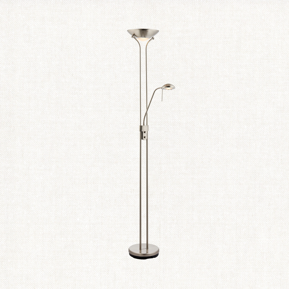 Satin chrome plate & opal glass