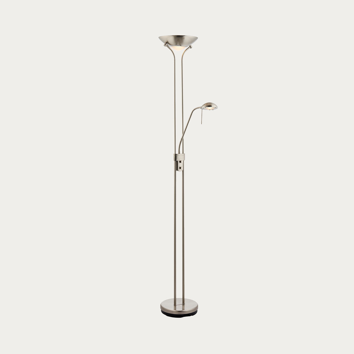 Satin chrome plate & opal glass