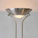 Satin chrome plate & opal glass