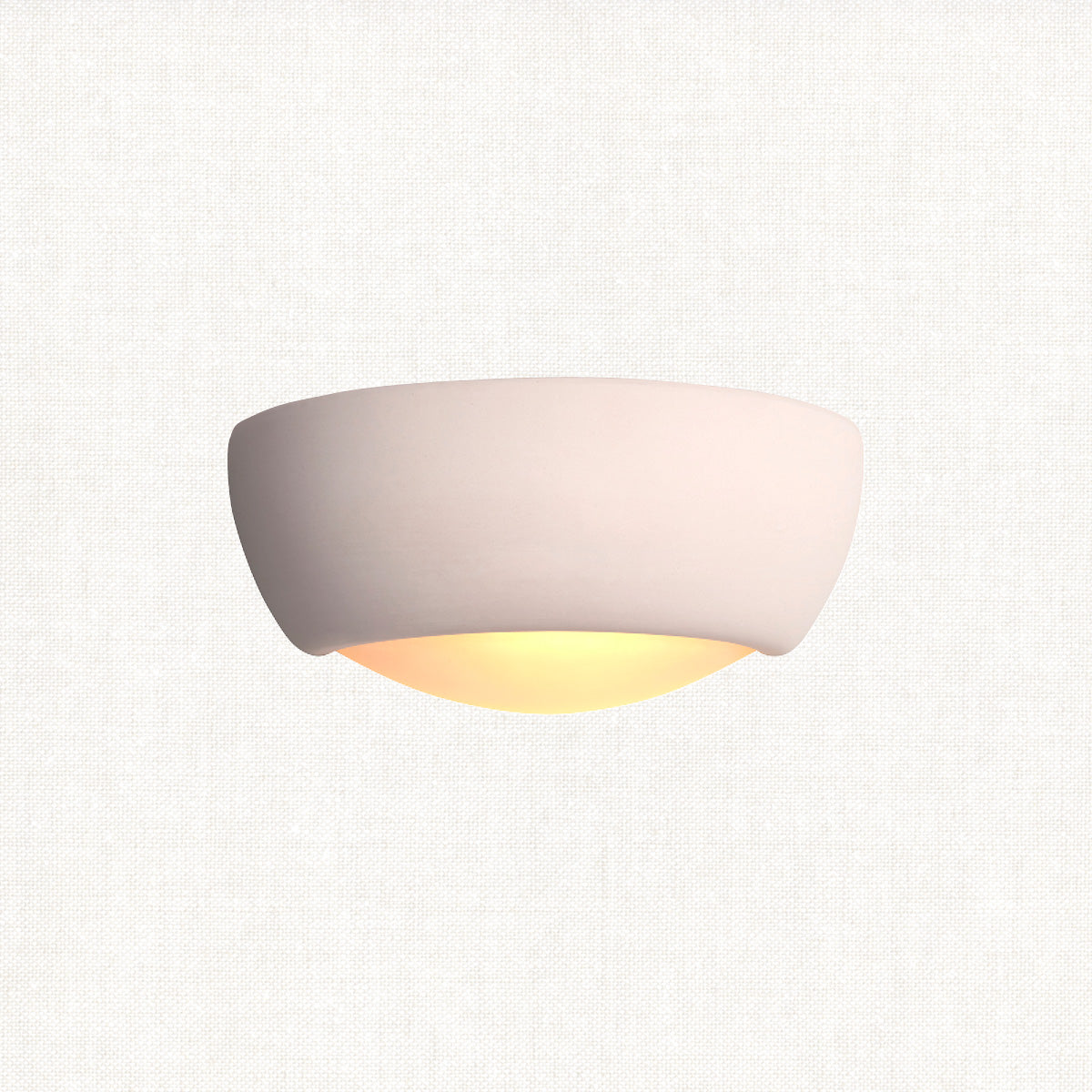 Unglazed ceramic & frosted glass