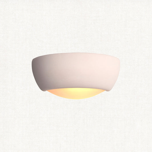 Unglazed ceramic & frosted glass