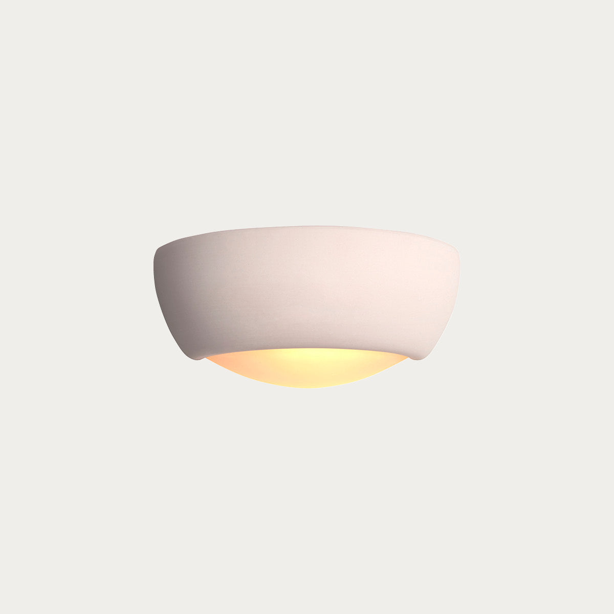 Unglazed ceramic & frosted glass