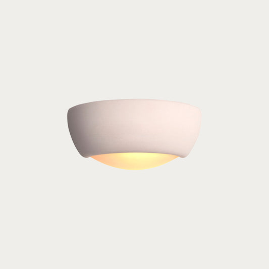 Unglazed ceramic & frosted glass