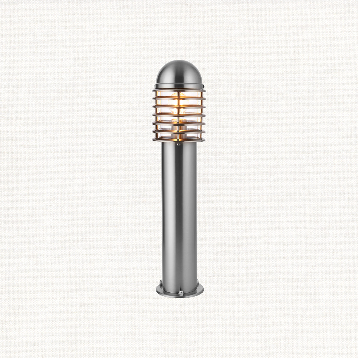 Polished stainless steel & clear pc