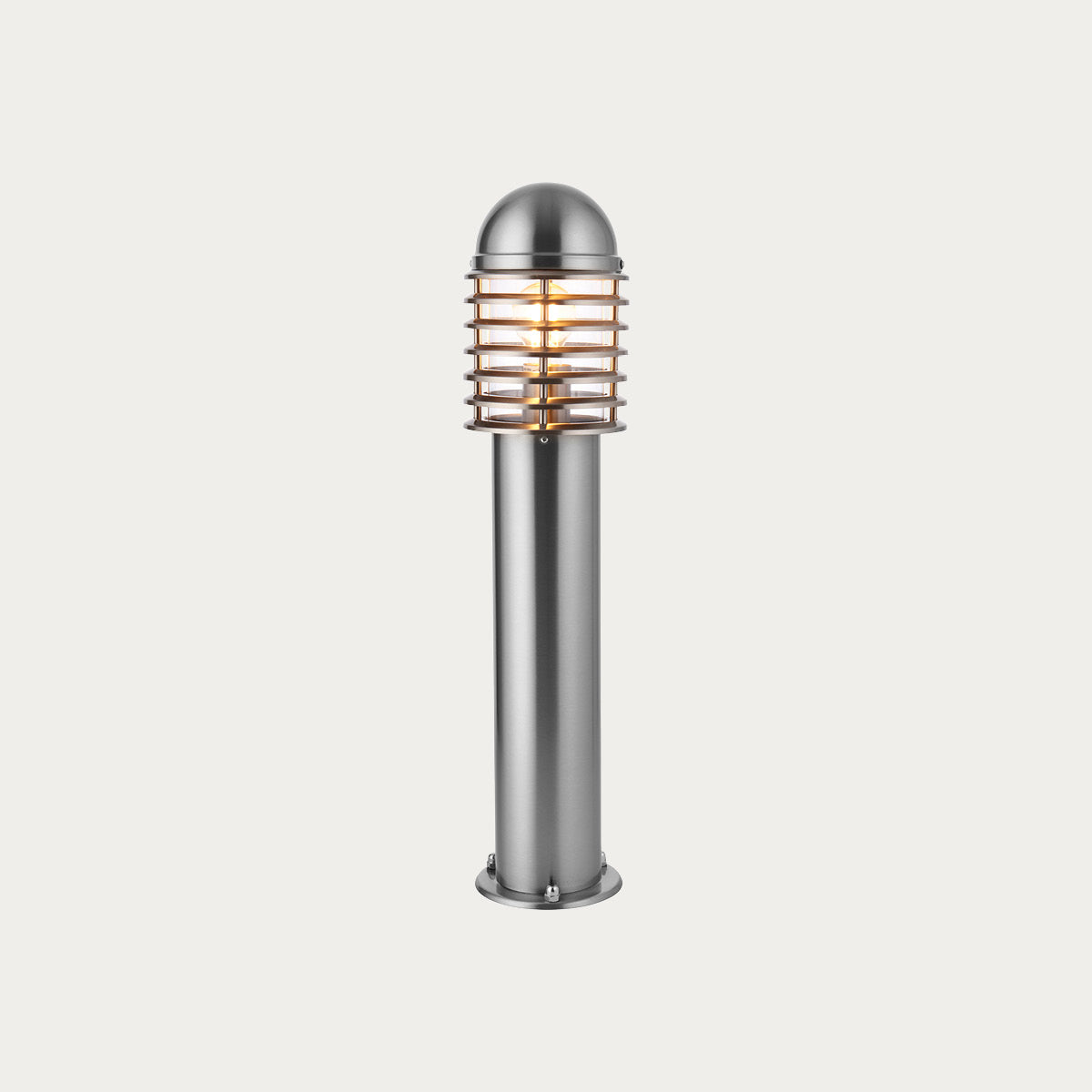 Polished stainless steel & clear pc