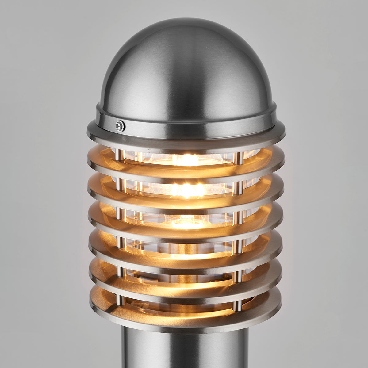 Polished stainless steel & clear pc