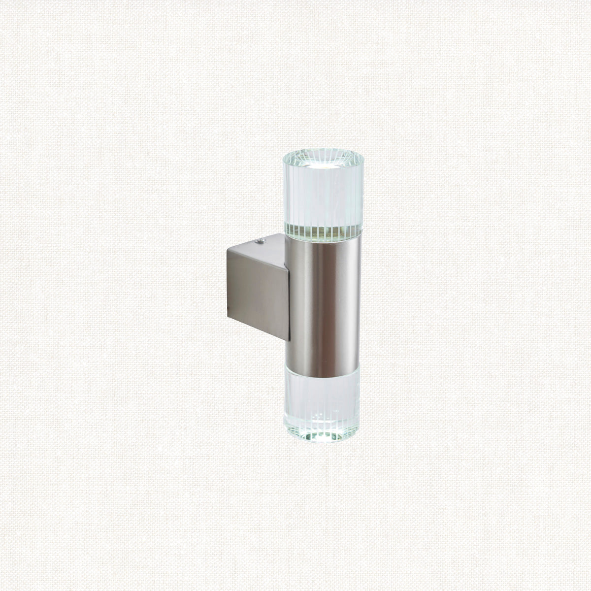 Polished stainless steel & clear crystal